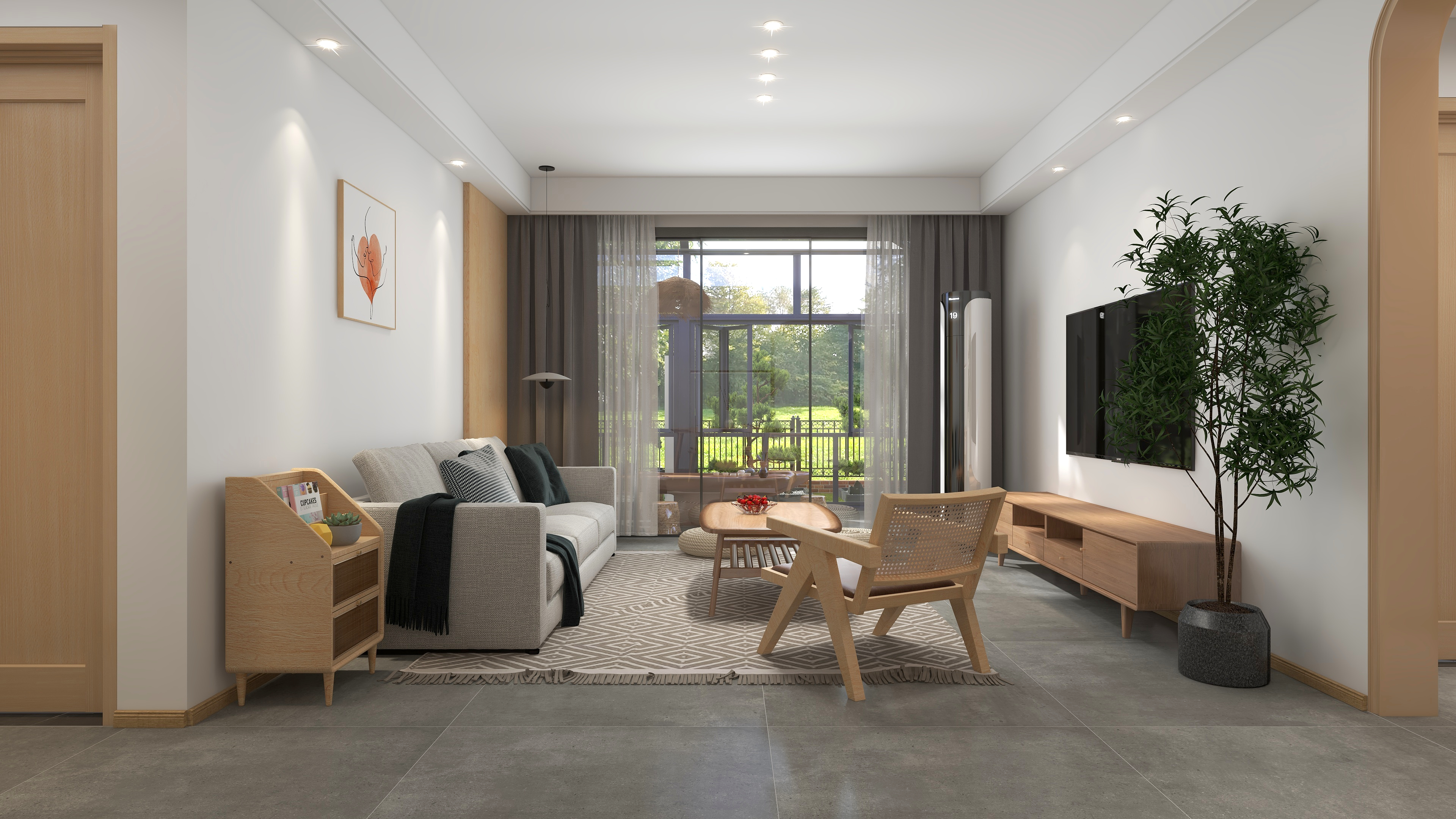 吴坚-日系原木丨拂光装修效果图