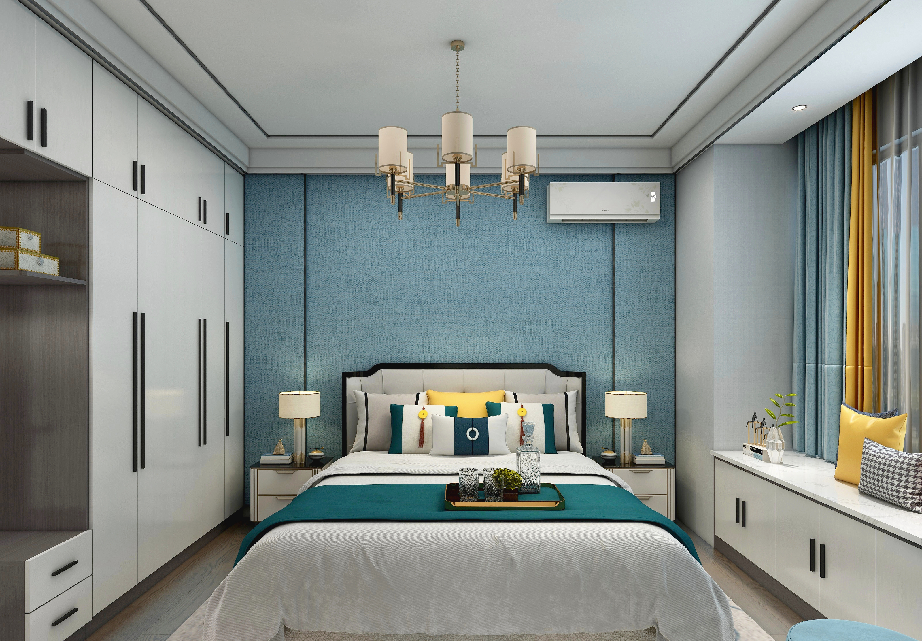 欧阳艳清-164㎡-新中式四居装修效果图