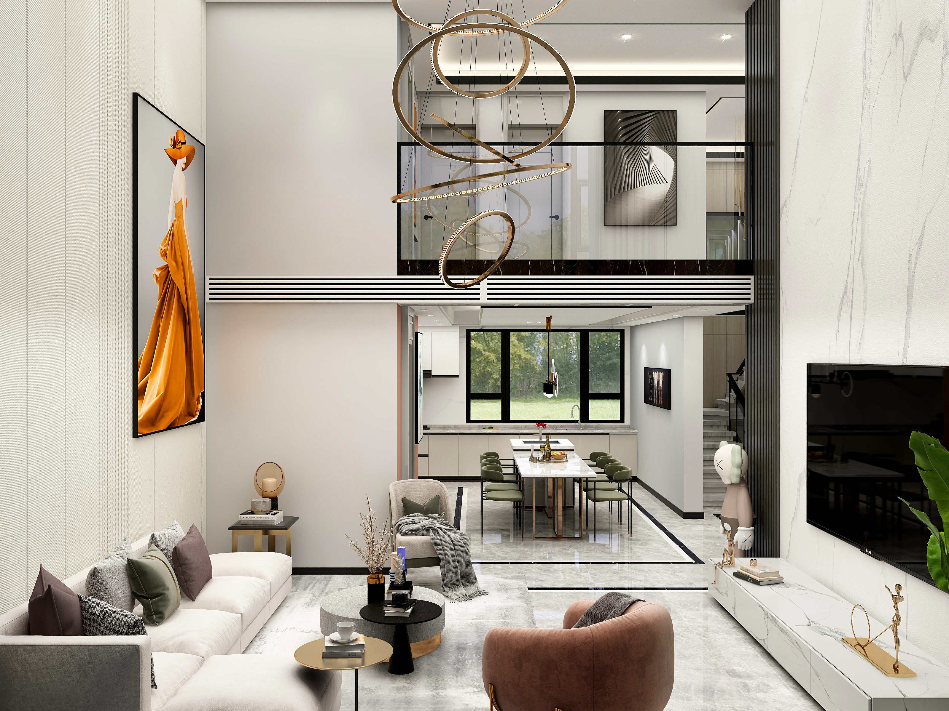 张斌-【别墅二层】230平现代五室-装修设计方案