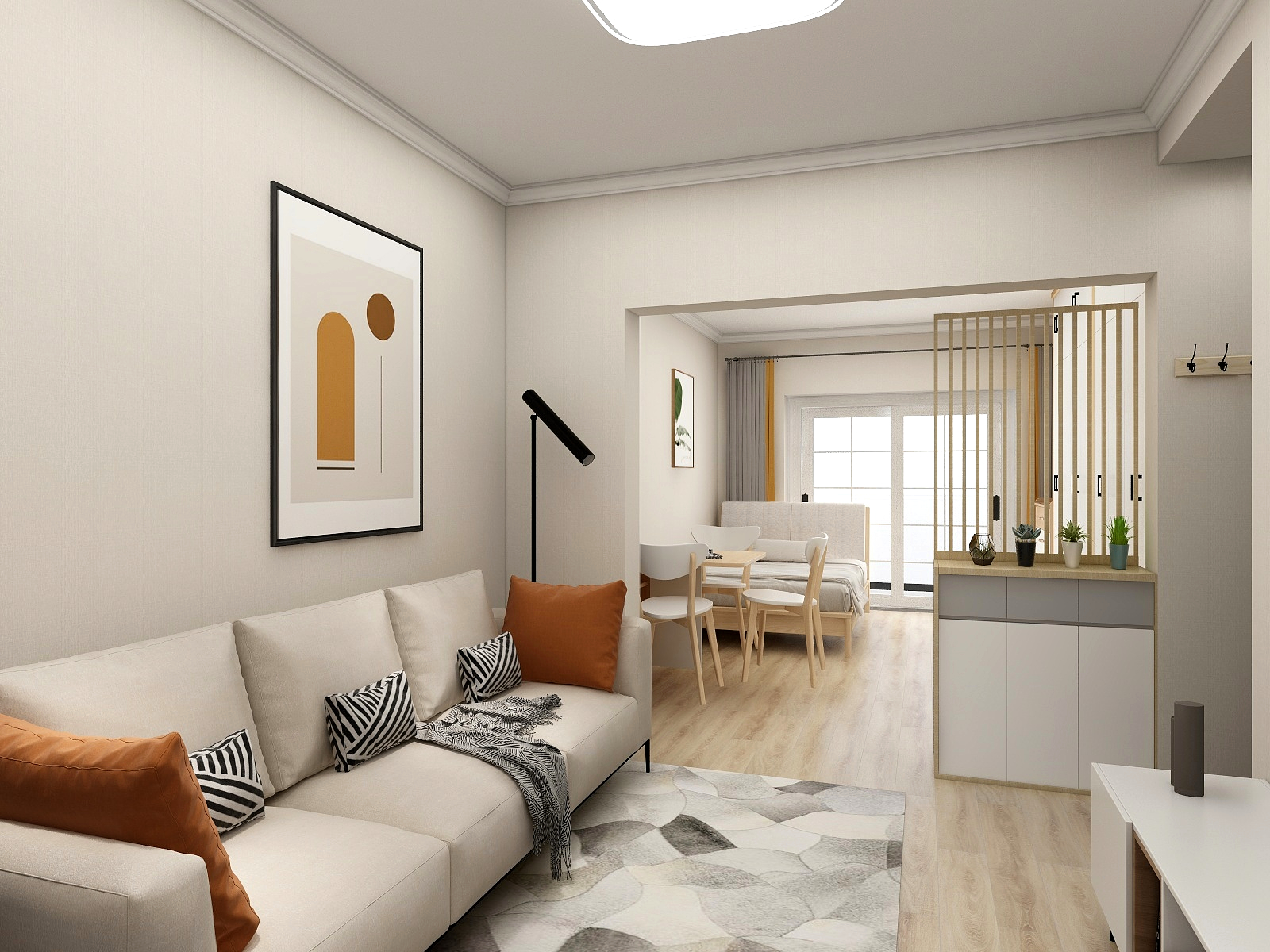 LCS13120306781-北欧清新小两居66平米-六合园-装修设计方案