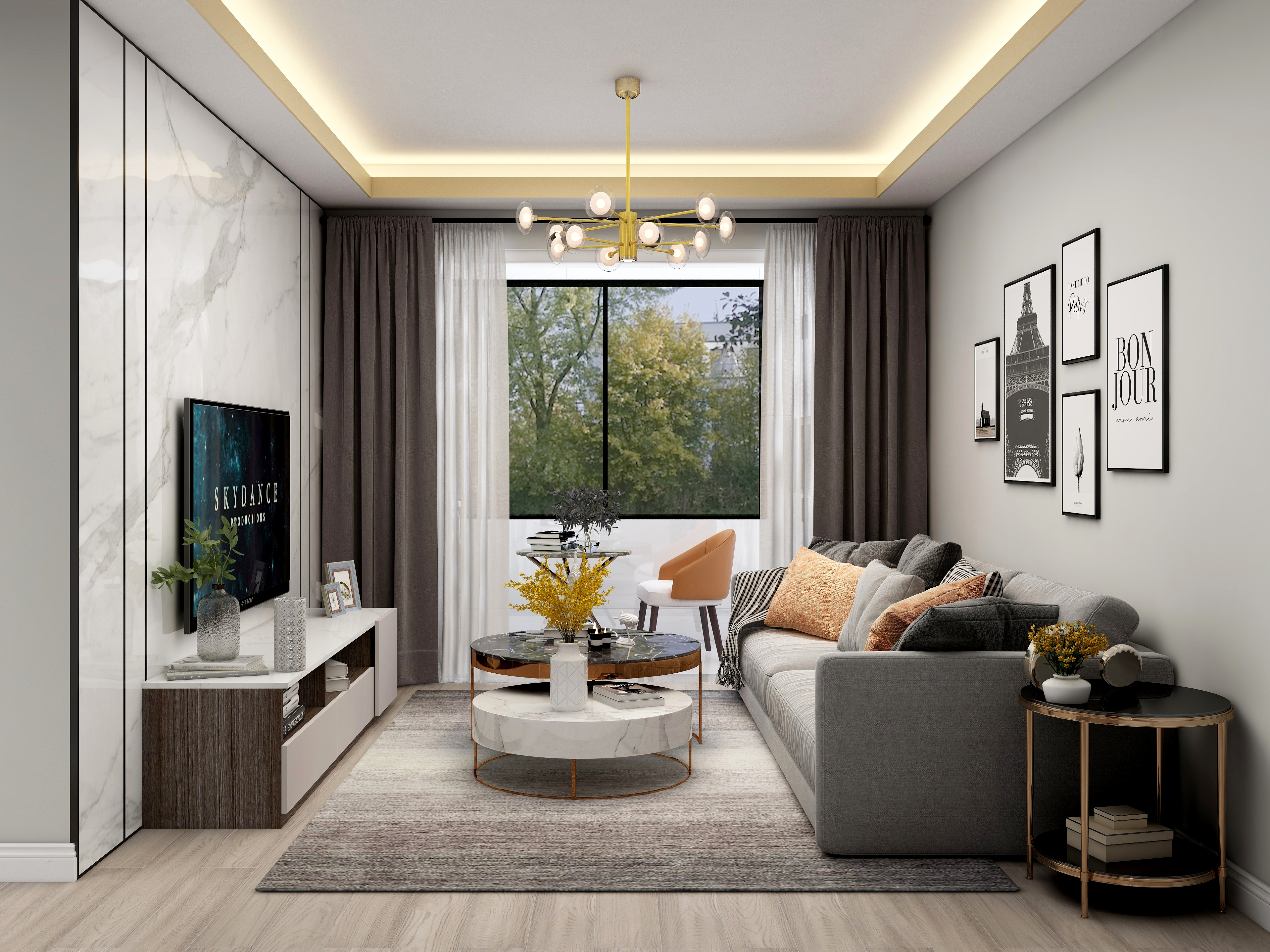 undefined-海鹏路84平两室一厅现代风格装修效果图