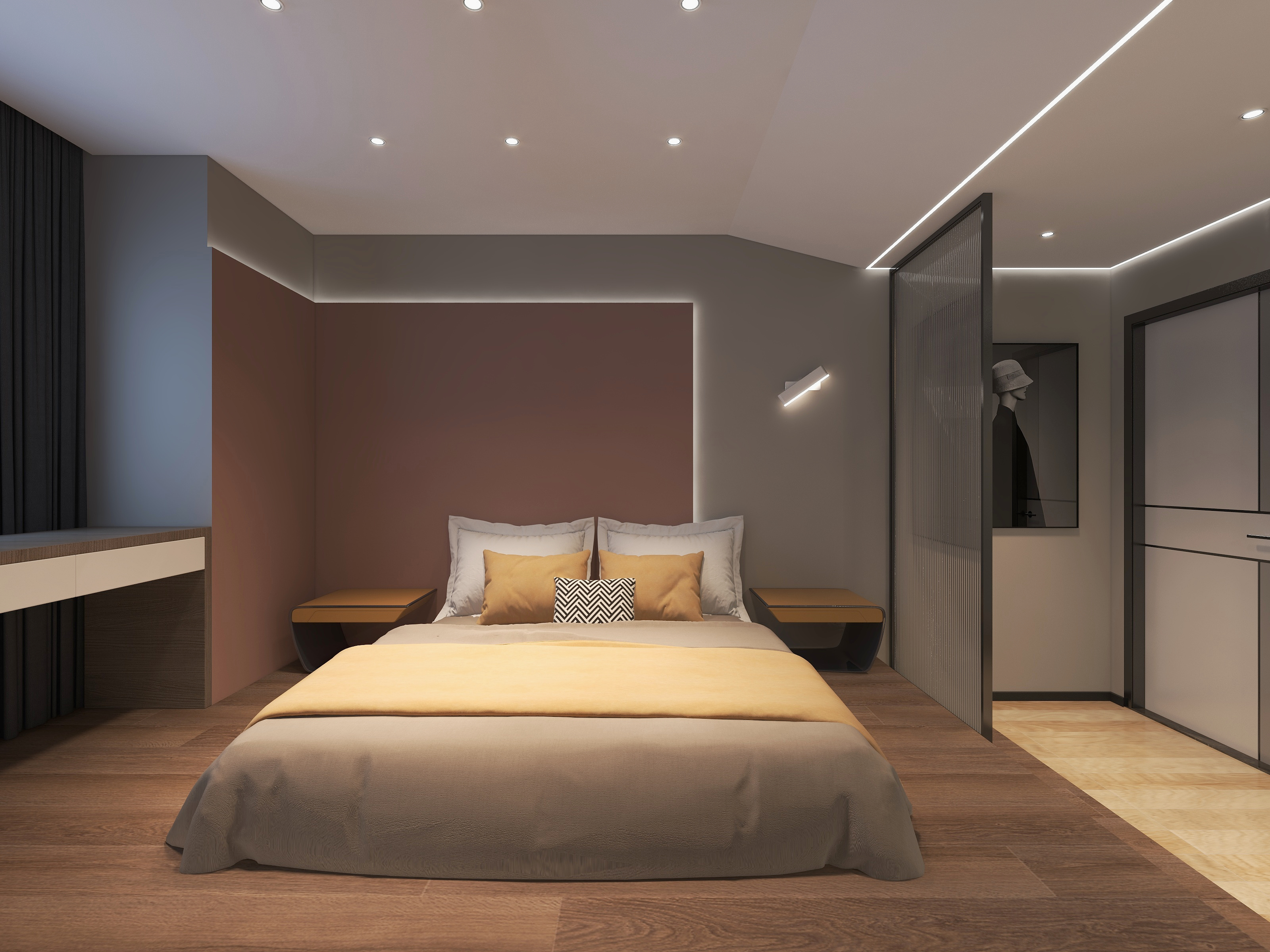 万千花蕊慈母悲哀-秩序中的百变空间之主卧-装修设计方案