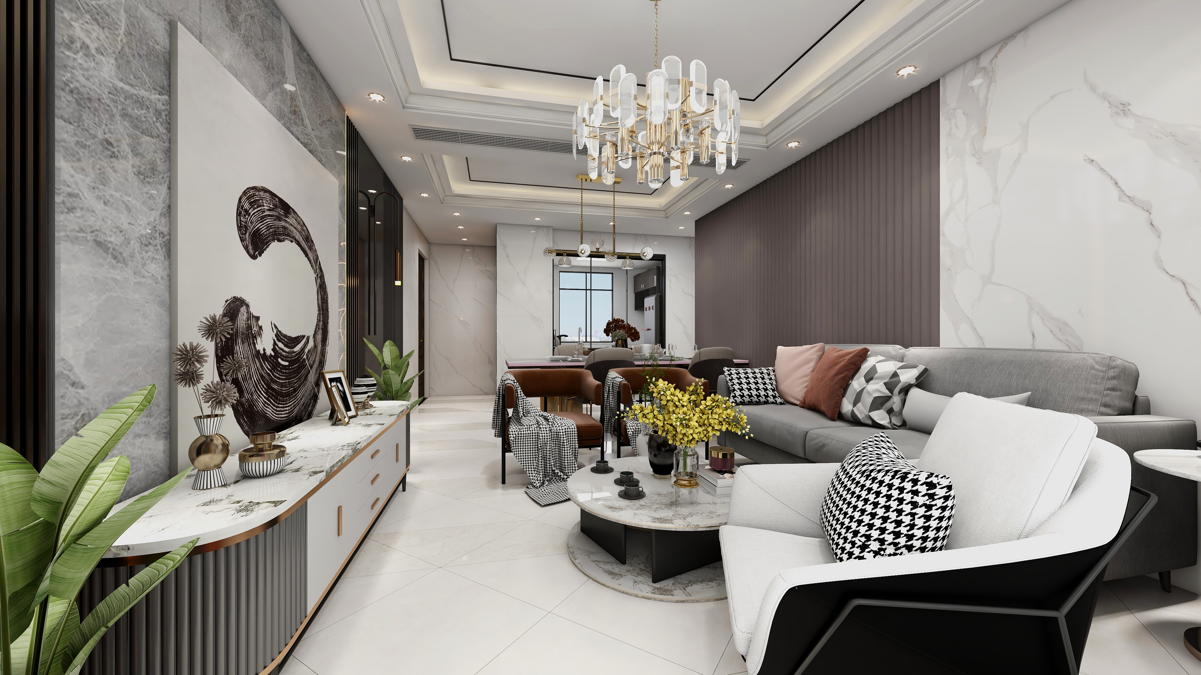 undefined-复式五房两厅设计-2020新品装修效果图