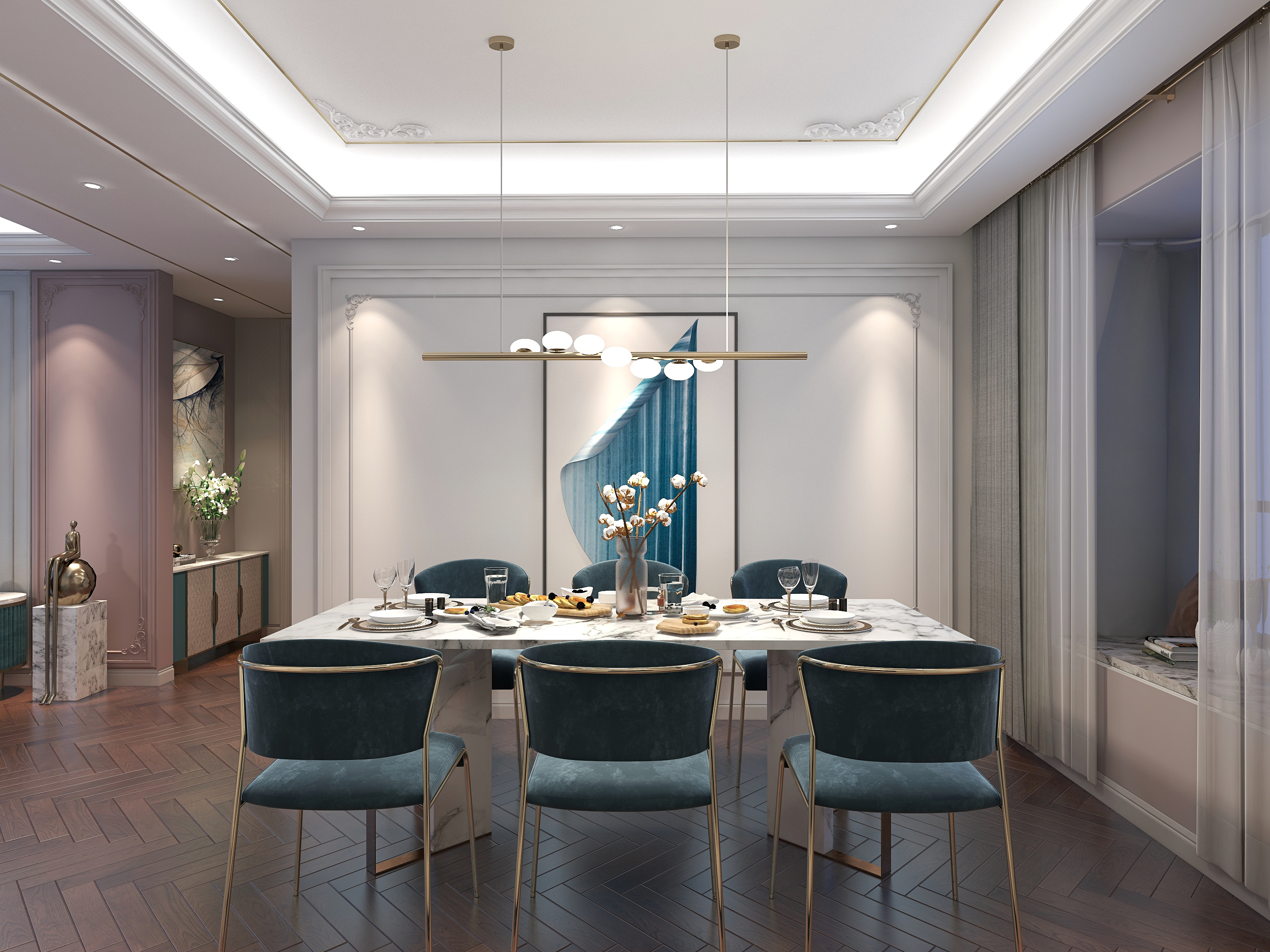 青岛全案设计师丨乔壹宸-春风南岸法式轻奢-装修设计方案